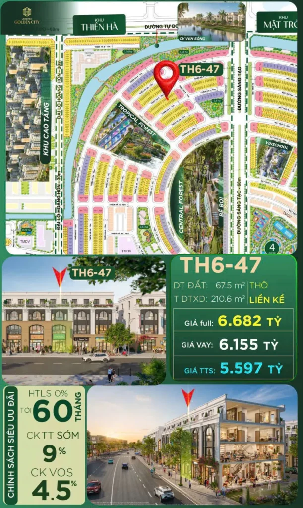 TH 6-47 Vinhomes Golden City (HTLS 18 tháng)