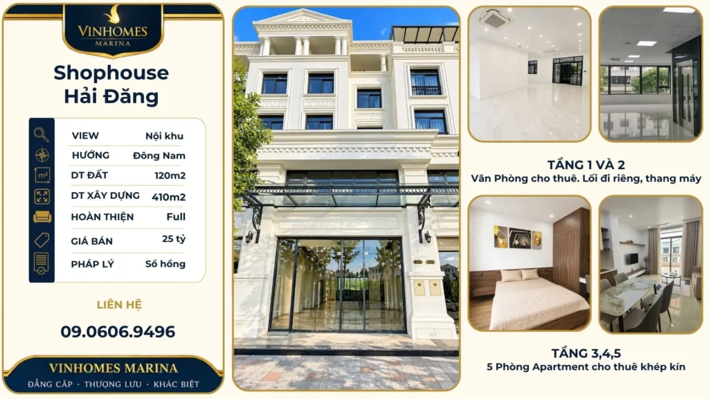 Shophouse hải đăng vinhomes Marina Hải Phòng