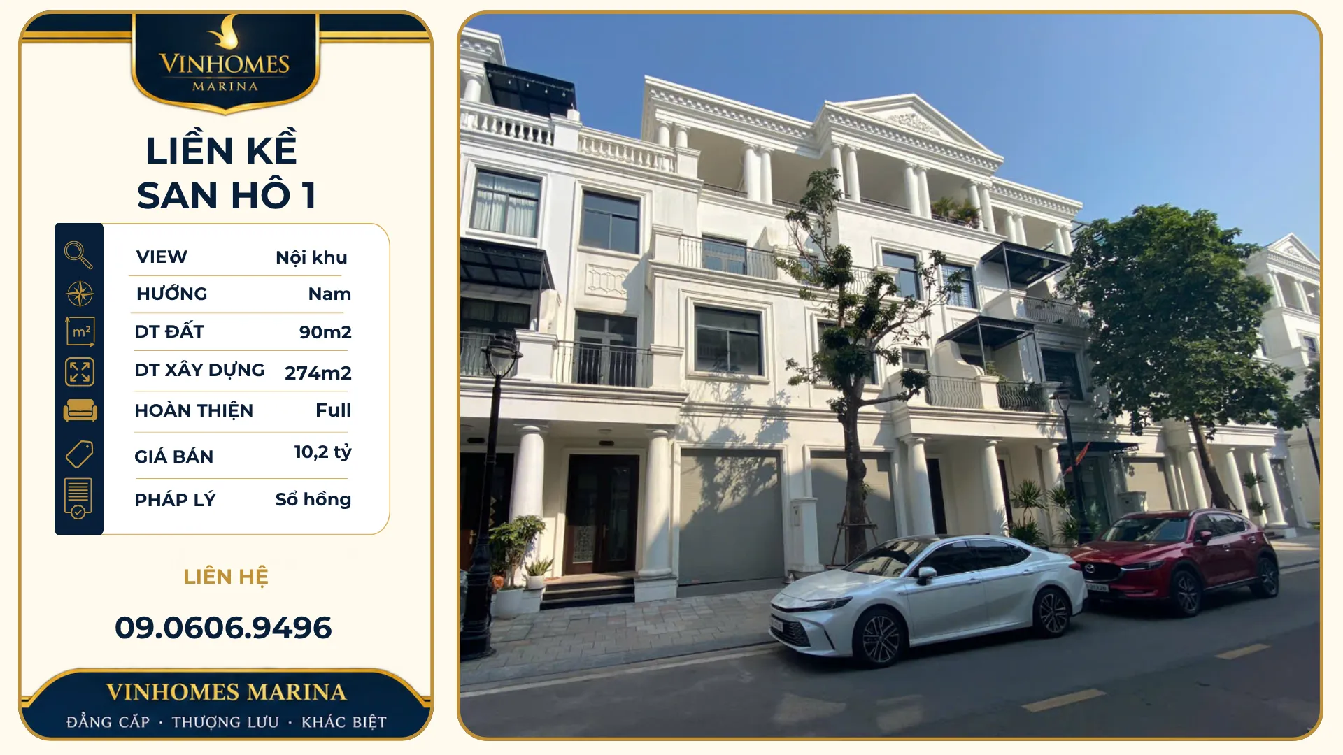 Liền kề 90m2 đường San Hô 1 Vinhomes Marina Hải Phòng