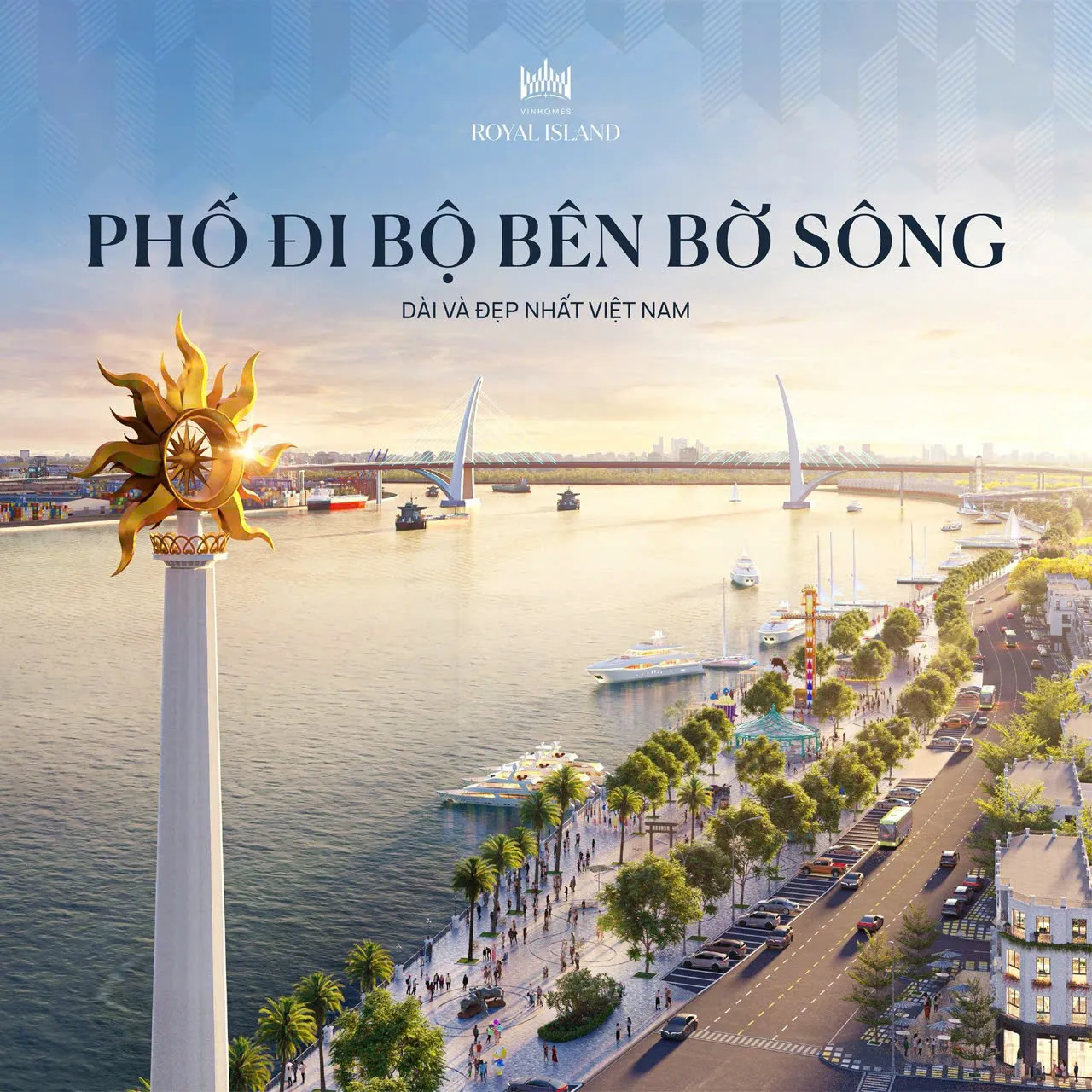 Phố đi bộ 3km tại vinhomes vũ yên hải phòng
